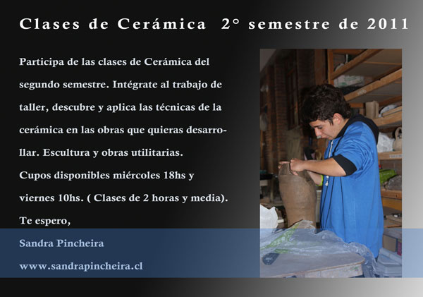 Clases de cerámica 2º semestre.